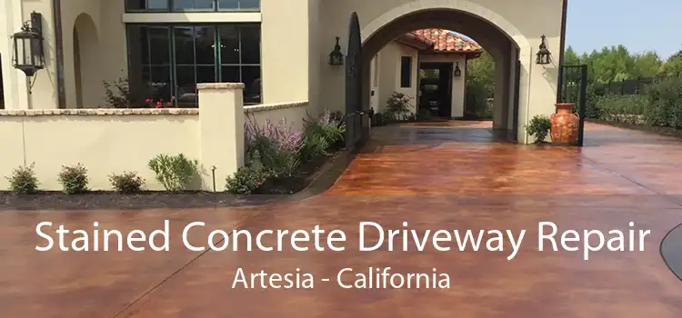 Stained Concrete Driveway Repair Artesia - California