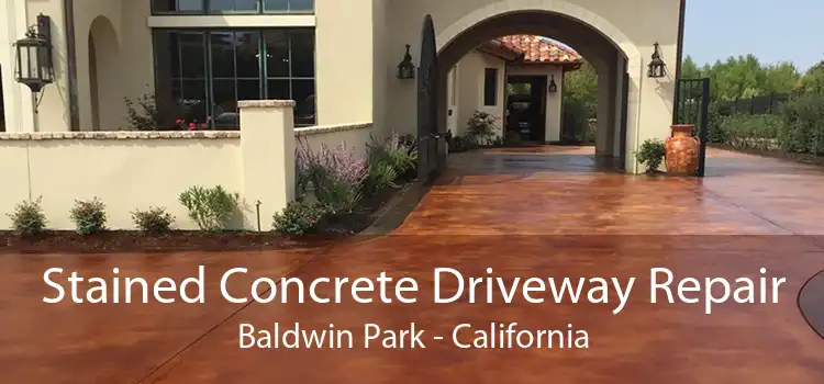 Stained Concrete Driveway Repair Baldwin Park - California