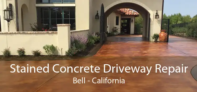 Stained Concrete Driveway Repair Bell - California