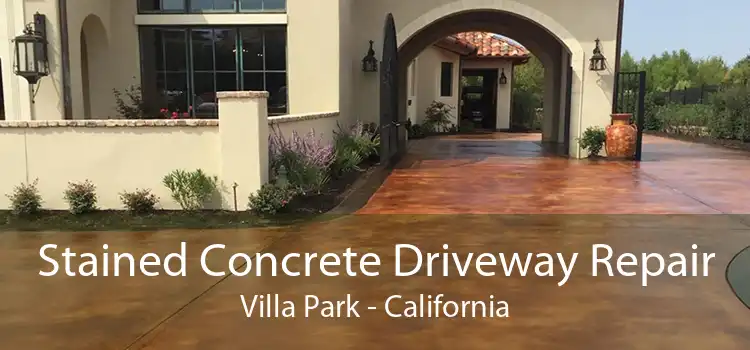 Stained Concrete Driveway Repair Villa Park - California