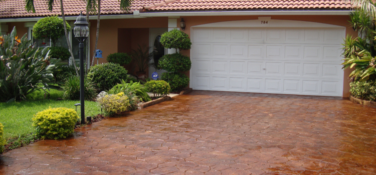 Malibu stained concrete driveway maintenance