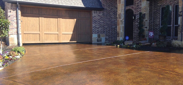 Montecito stained concrete driveway replacement